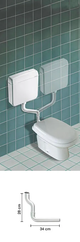 Flush pipes for Pucci VIVA exposed cistern – 80003425