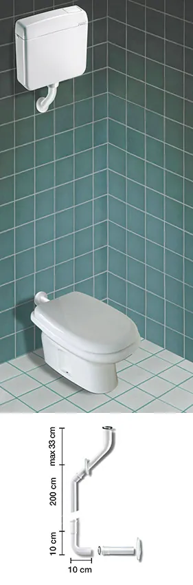Flush pipes for Pucci VIVA exposed cistern – 80003730