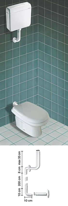 Flush pipes for Pucci VIVA exposed cistern – 80003735
