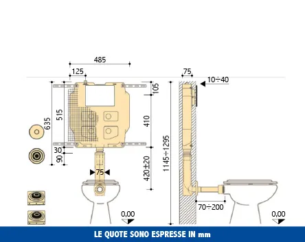 Pucci SARA 6 l PNEU – technical drawing with dimensions