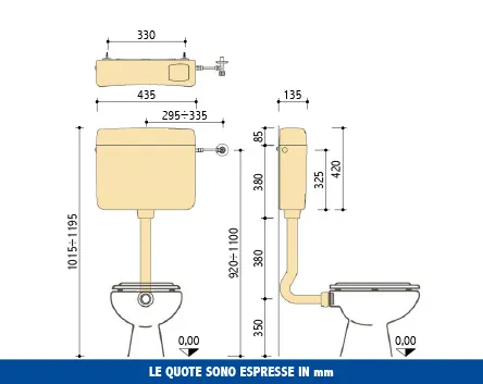 Pucci VIVA 9 l – technical drawing with dimensions
