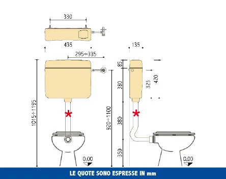 Pucci VIVA 9 l – technical drawing with dimensions