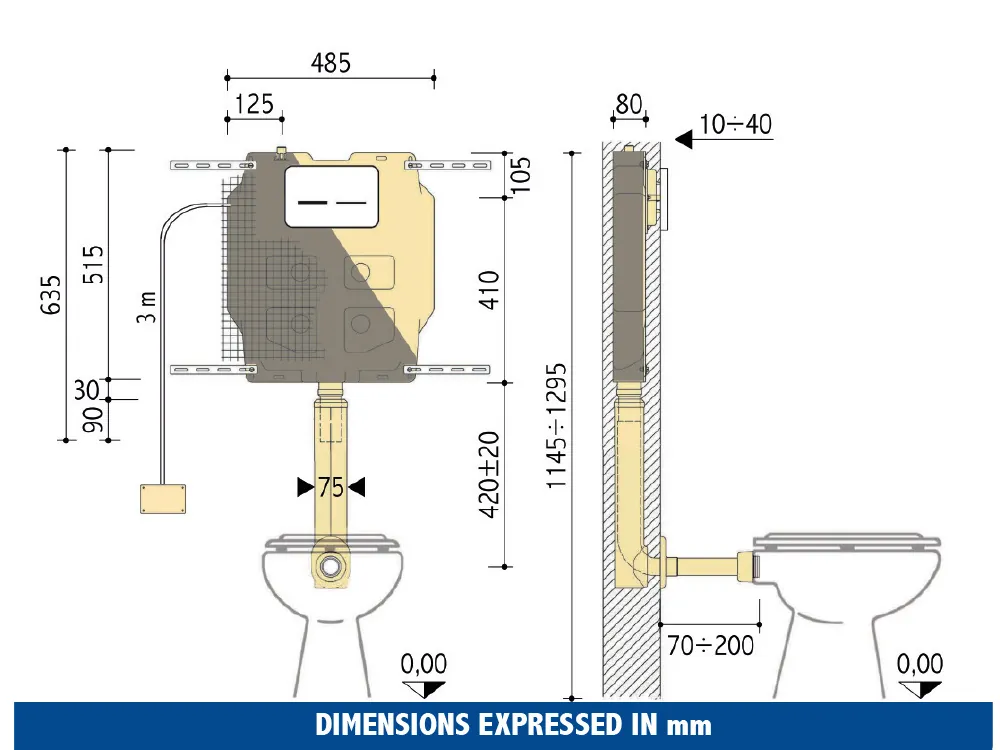 Pucci Eco 6/3 l Sfioro – technical drawing with dimensions
