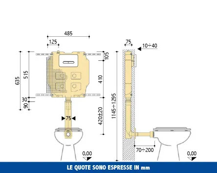 Pucci Eco 6/3 l – technical drawing with dimensions