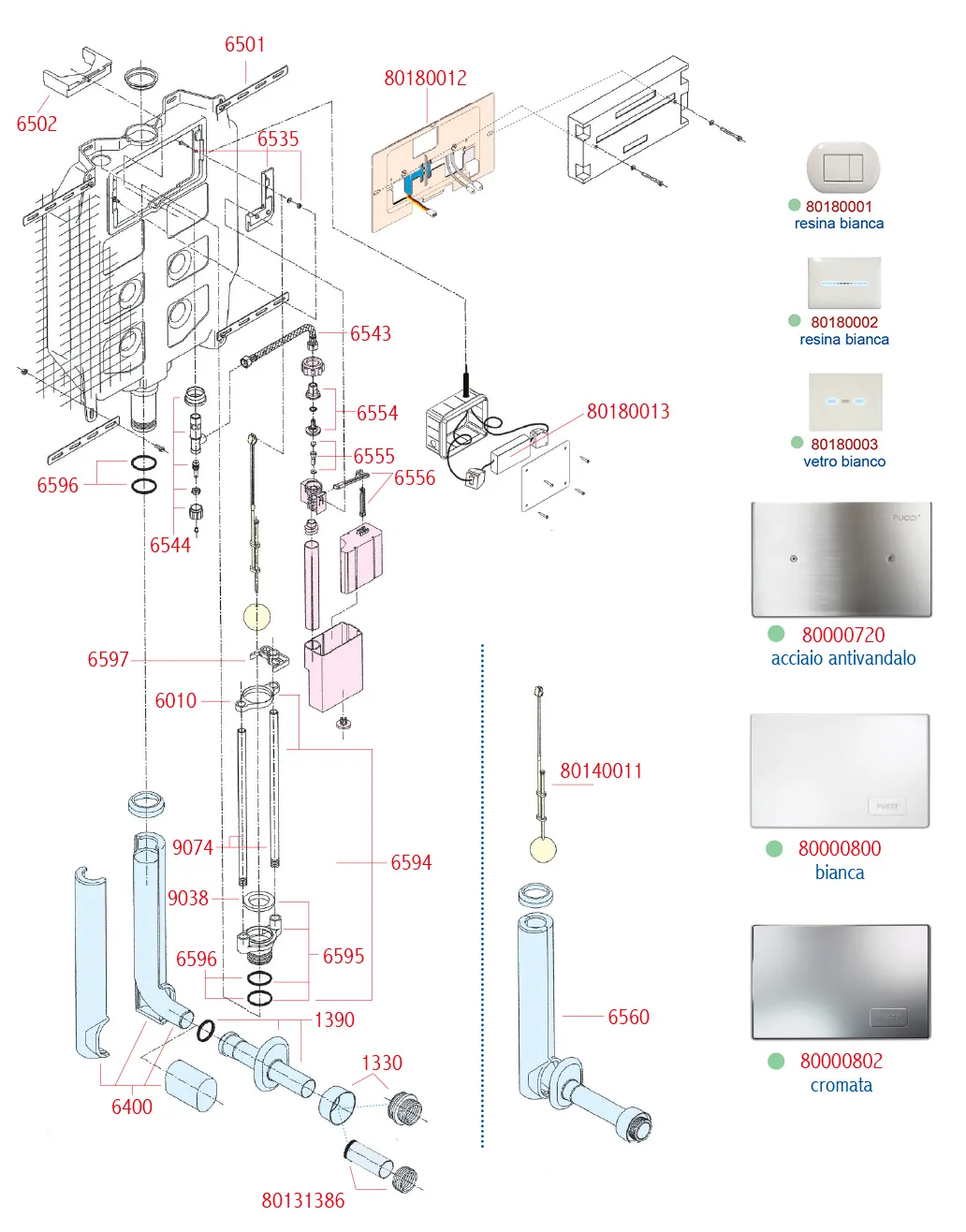 Ricambi originali cassetta Pucci Eco Matic 9 litri