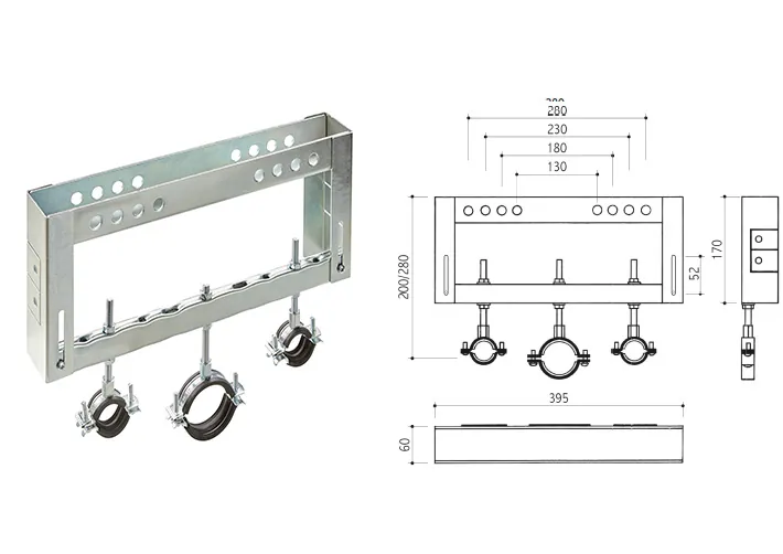 Pucci supports for wall-hung WC and bidet