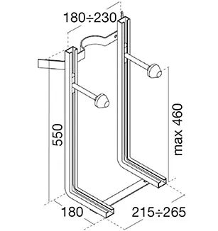Pucci supports for wall-hung WC and bidet – telaio20001004