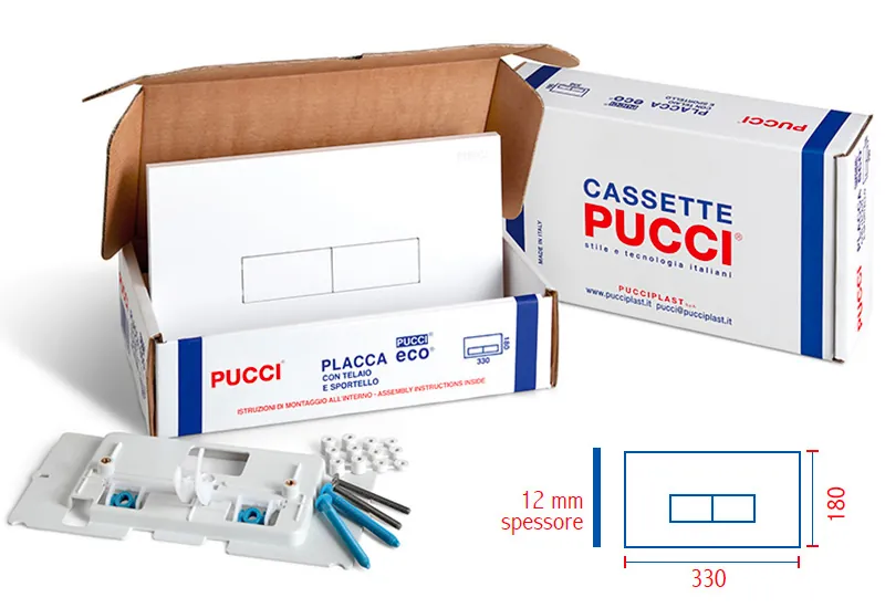 Ricambi placche Pucci 330x180 mm spessore 12 mm