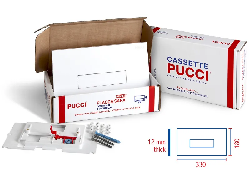Pucci 330x180 mm flush plate spare parts