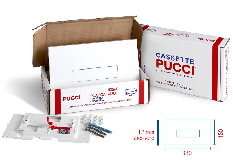 Ricambi placche Pucci 330x180 mm spessore 12 mm